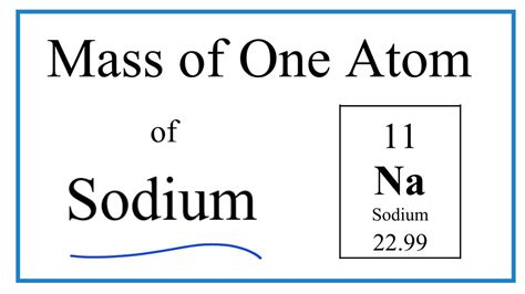 molecular mass of na|1 mol of sodium.